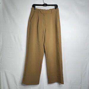 Camel Old Navy Taylor Trouser Womens Size M Extra High-Rise Wide Leg Pleated Tan